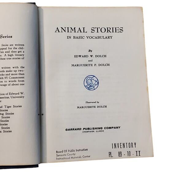 Animal Stories in Basic Vocabulary 1952 Edward Dolch HC Illustrated Animalcore - Picture 8 of 16